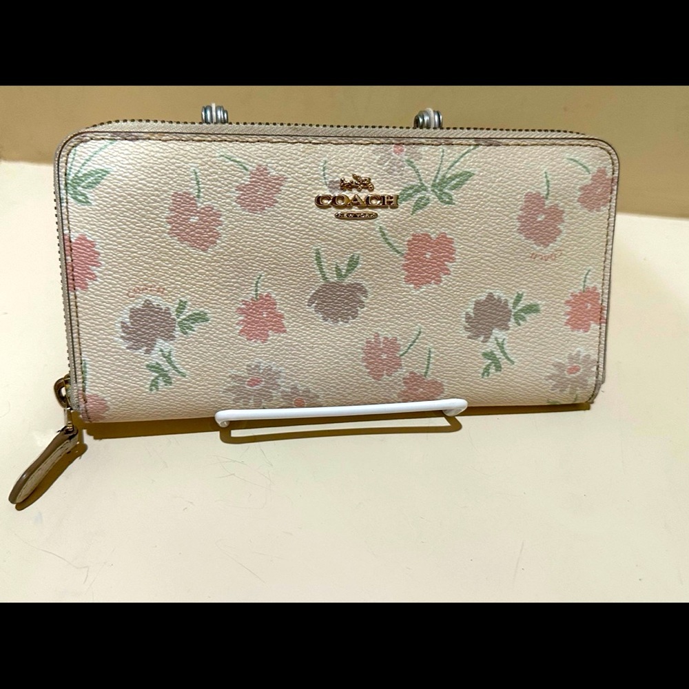 Coach Floral Long Zip Wallet